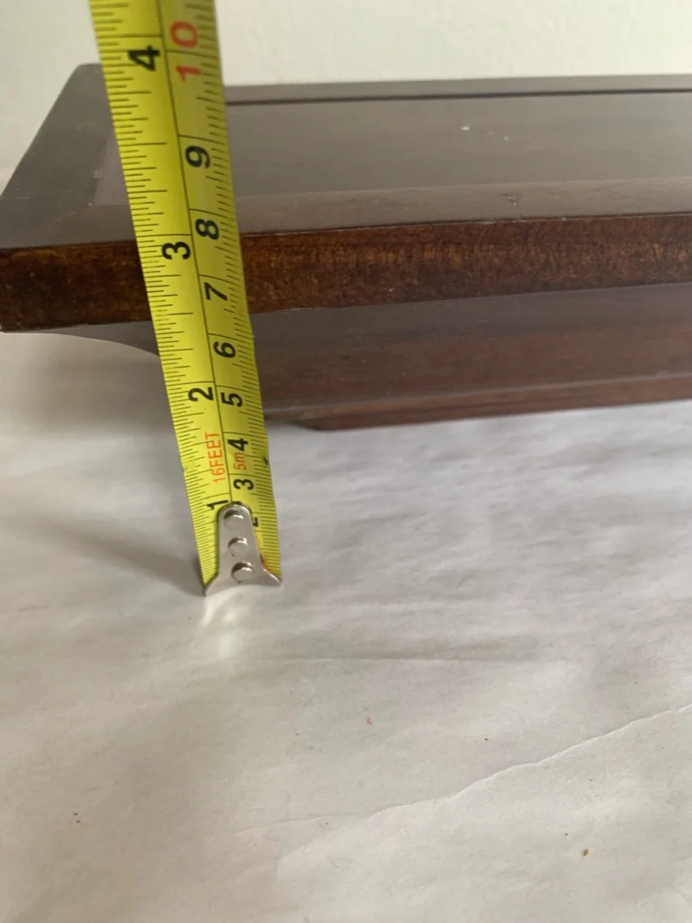 Traditional Floating Shelf Ledge Wood Brown Crown Molding Primitive Display 12”